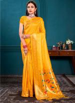 Silk Yellow Festival Wear Paithani Saree